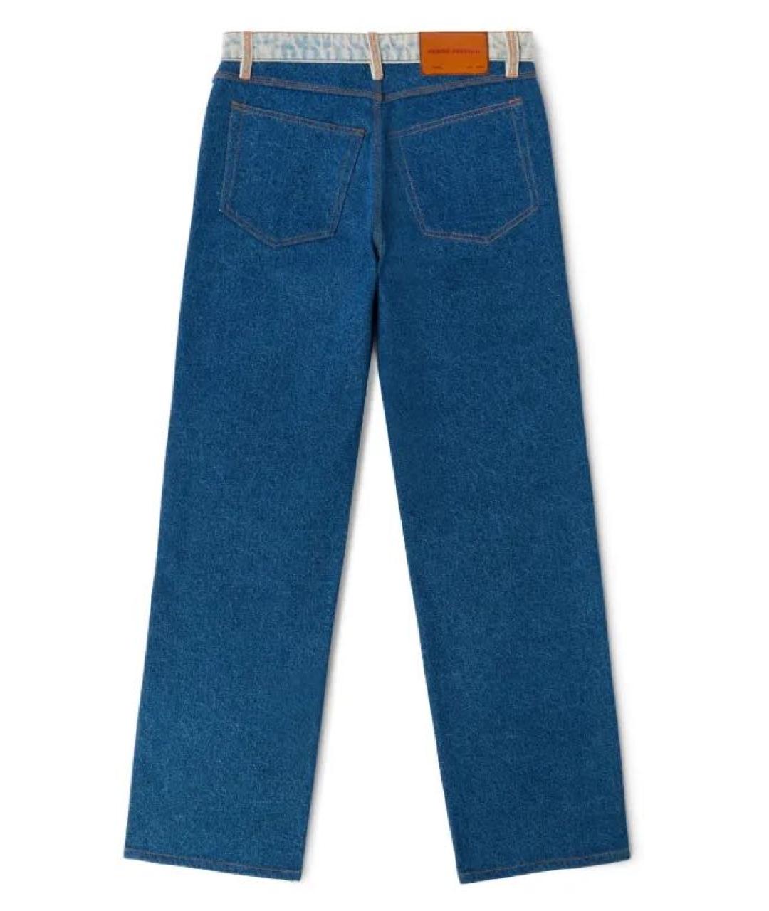 HERON PRESTON Голубые хлопковые прямые джинсы, фото 2