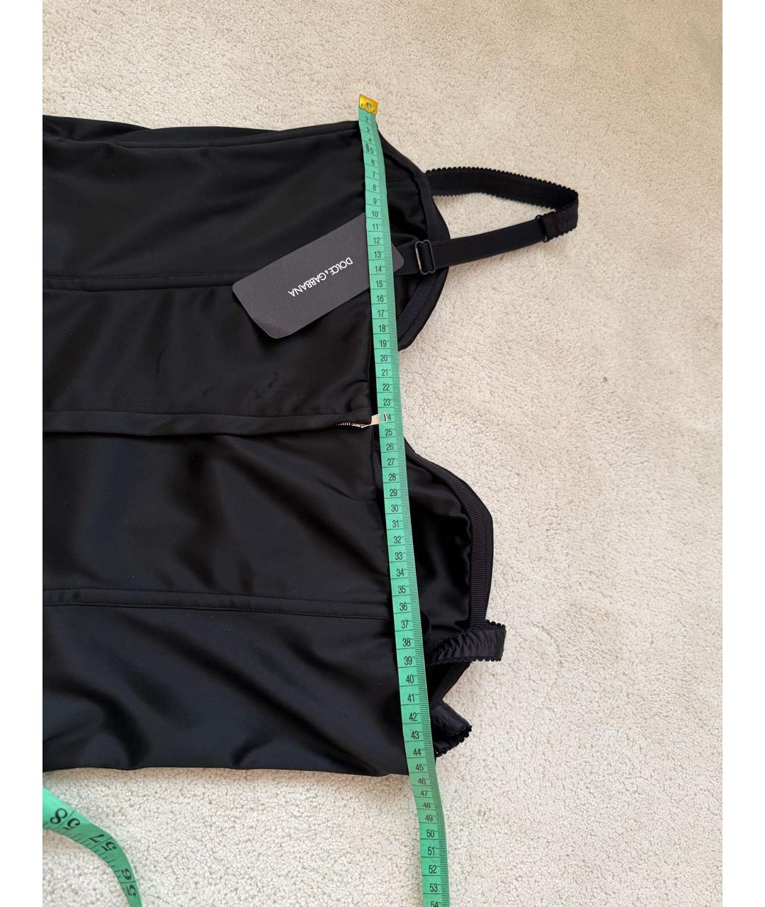 DOLCE&GABBANA Черное атласное коктейльное платье, фото 7