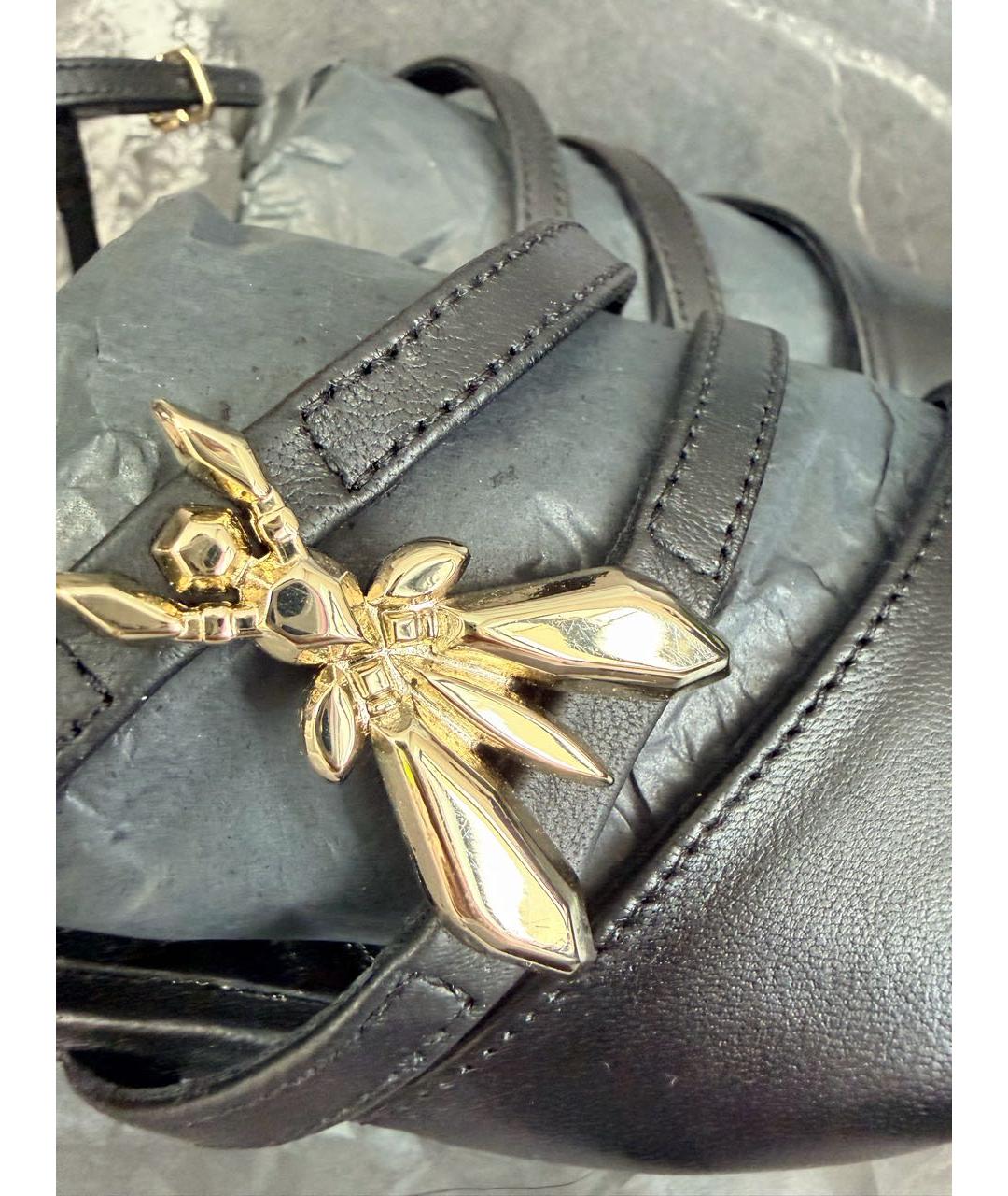 PATRIZIA PEPE Черные кожаные сандалии, фото 6