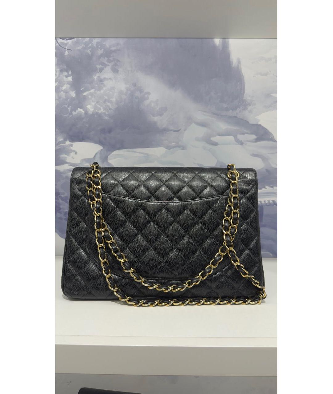 CHANEL Черная кожаная сумка через плечо, фото 2