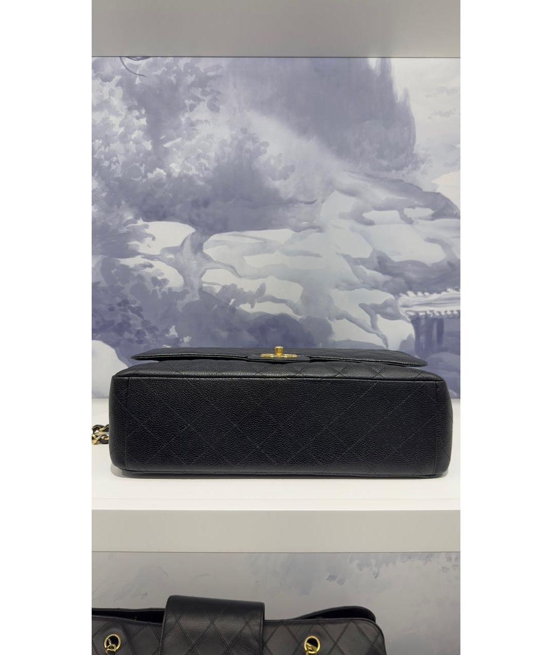 CHANEL Черная кожаная сумка через плечо, фото 3