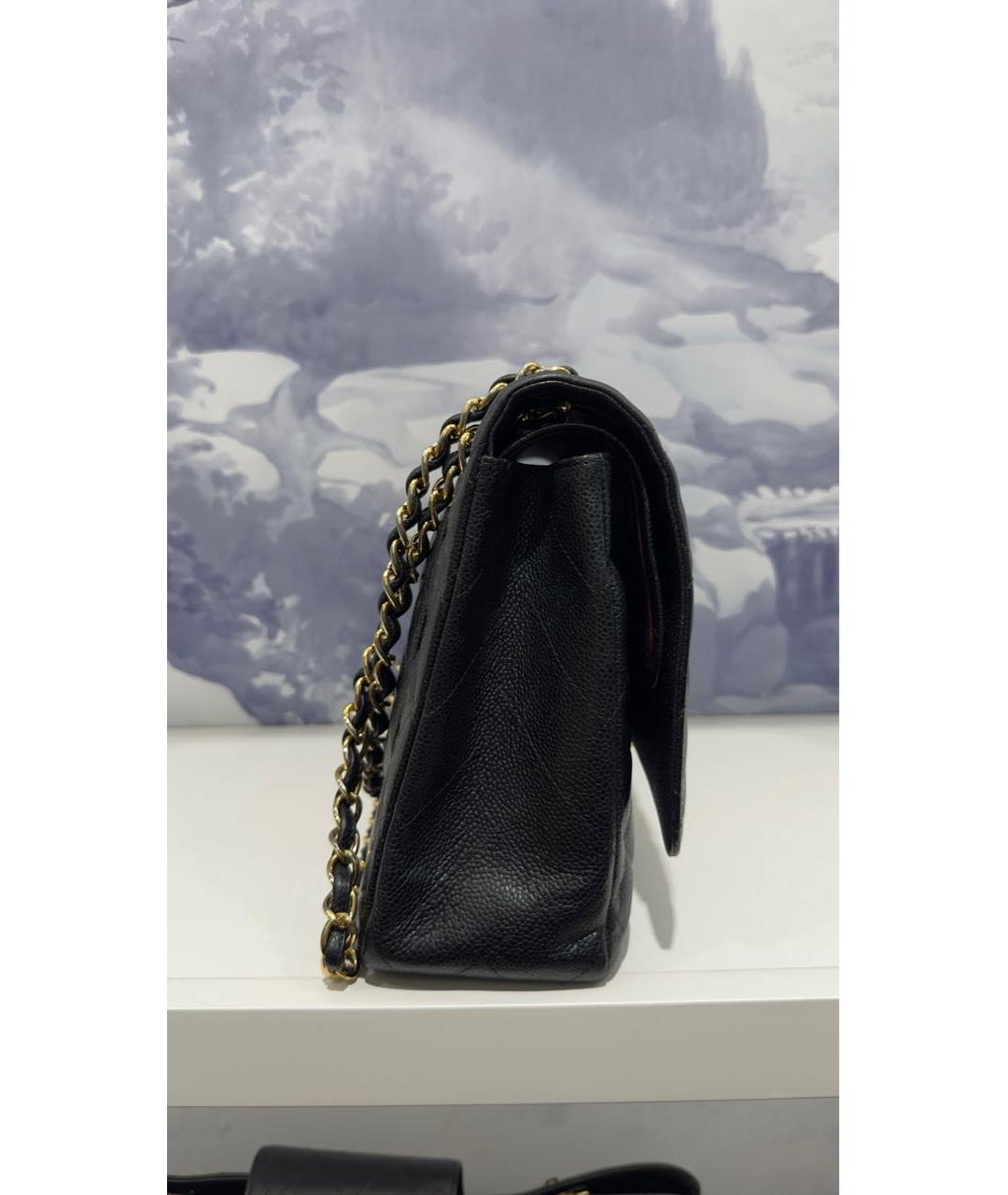 CHANEL Черная кожаная сумка через плечо, фото 6