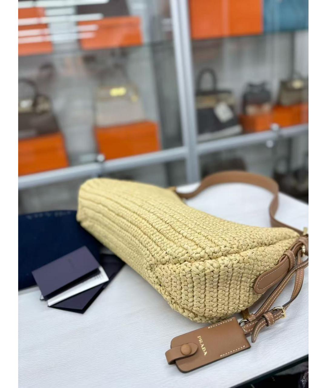PRADA Желтая сумка через плечо, фото 6