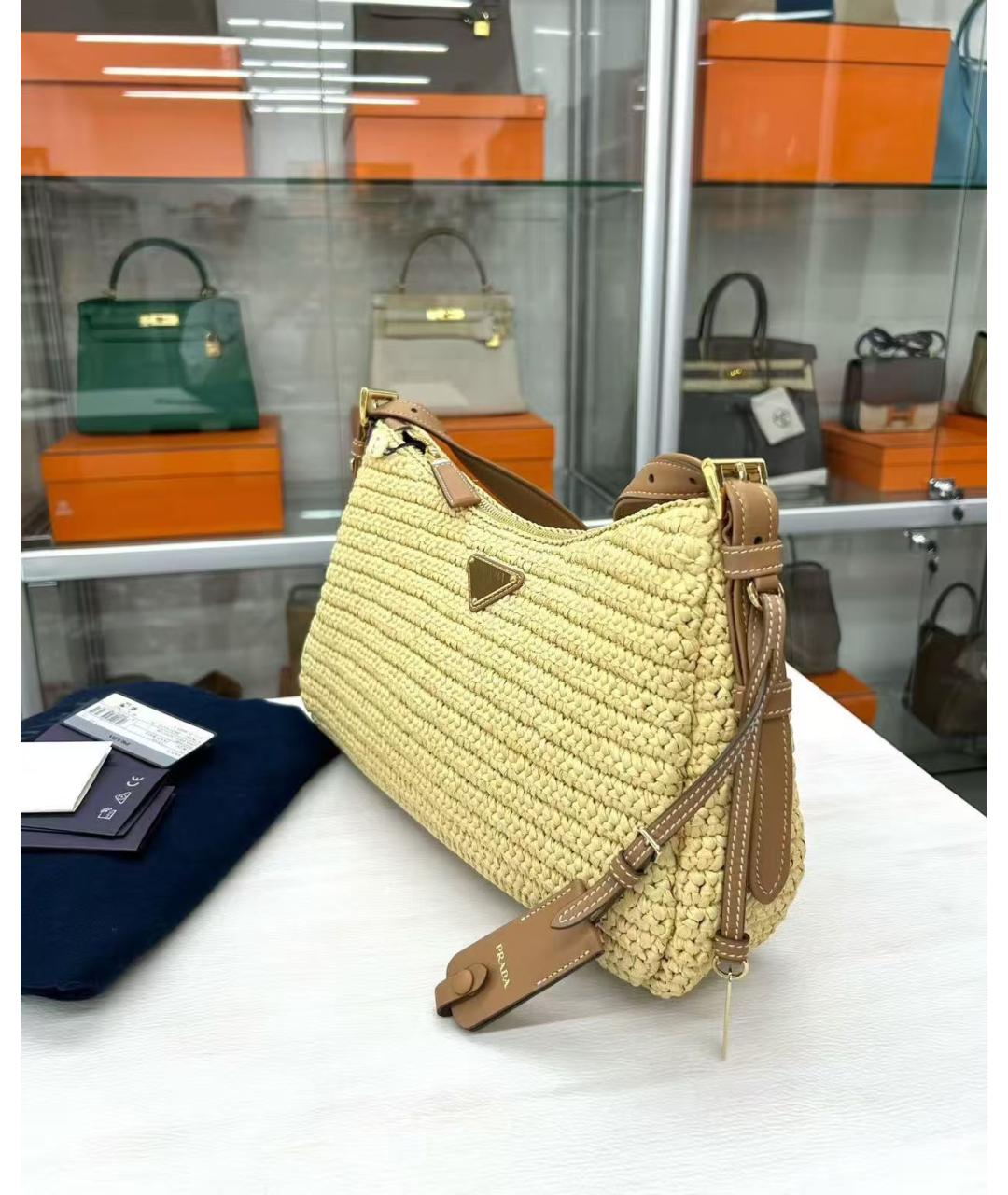 PRADA Желтая сумка через плечо, фото 3