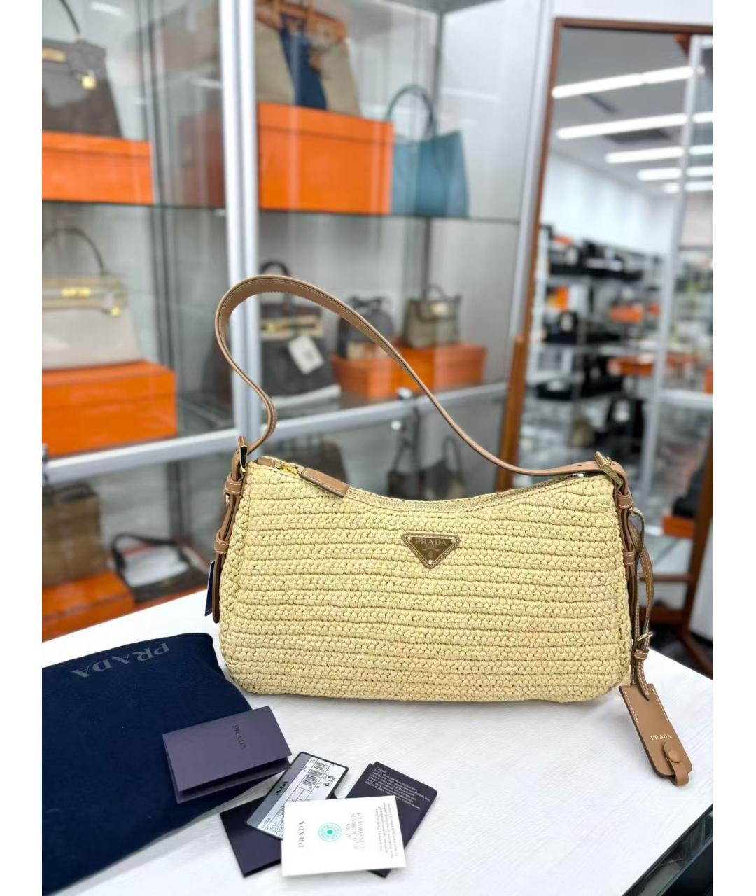 PRADA Желтая сумка через плечо, фото 2