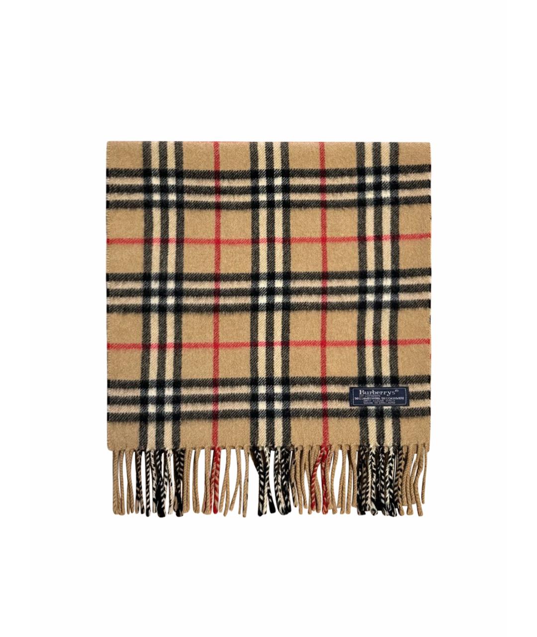 BURBERRY Бежевый кашемировый шарф, фото 1