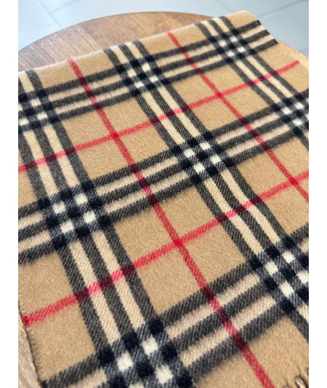 BURBERRY Бежевый кашемировый шарф, фото 2
