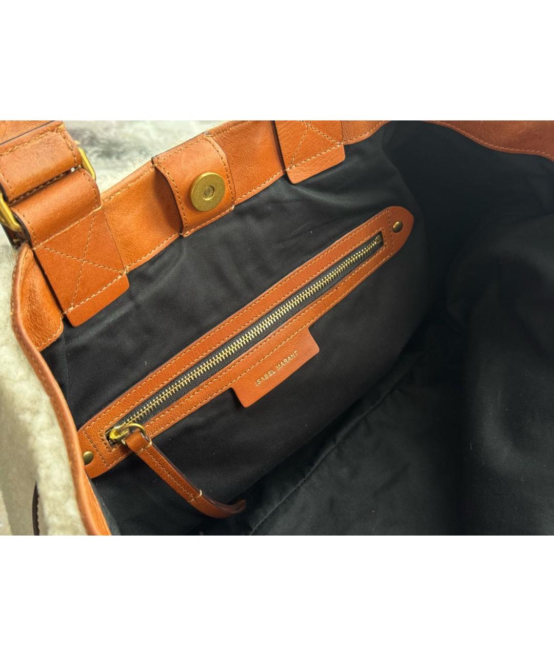 ISABEL MARANT Бежевая меховая сумка тоут, фото 3