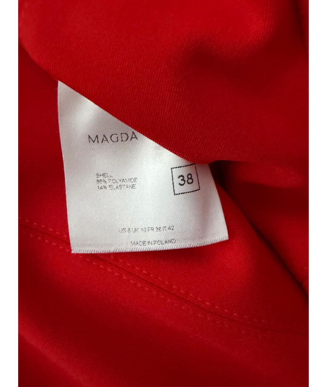 MAGDA BUTRYM Красное синтетическое вечернее платье, фото 6