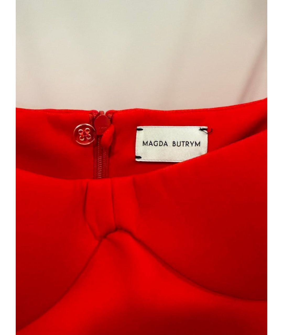 MAGDA BUTRYM Красное синтетическое вечернее платье, фото 5