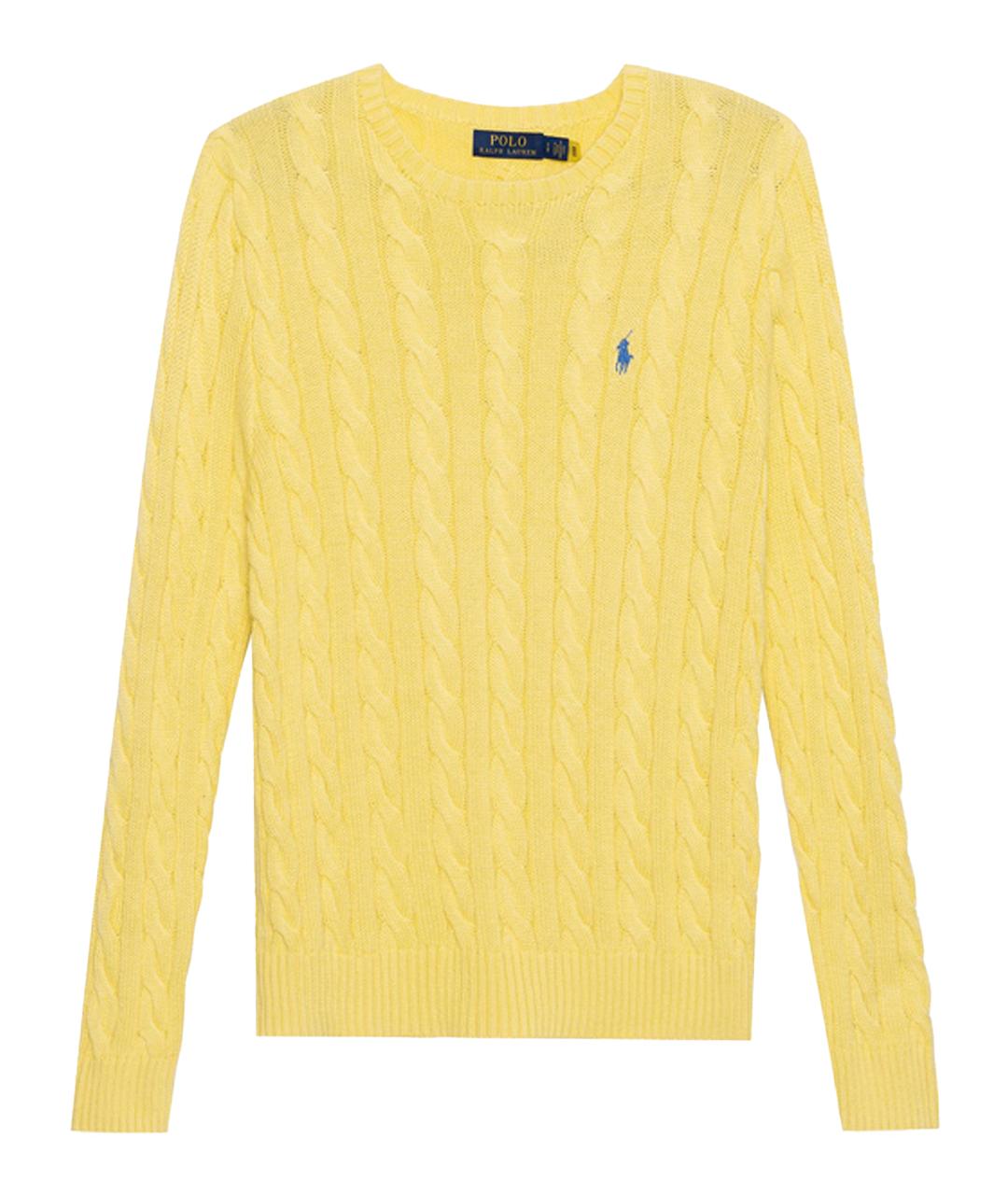 POLO RALPH LAUREN Желтый хлопковый джемпер / свитер, фото 1