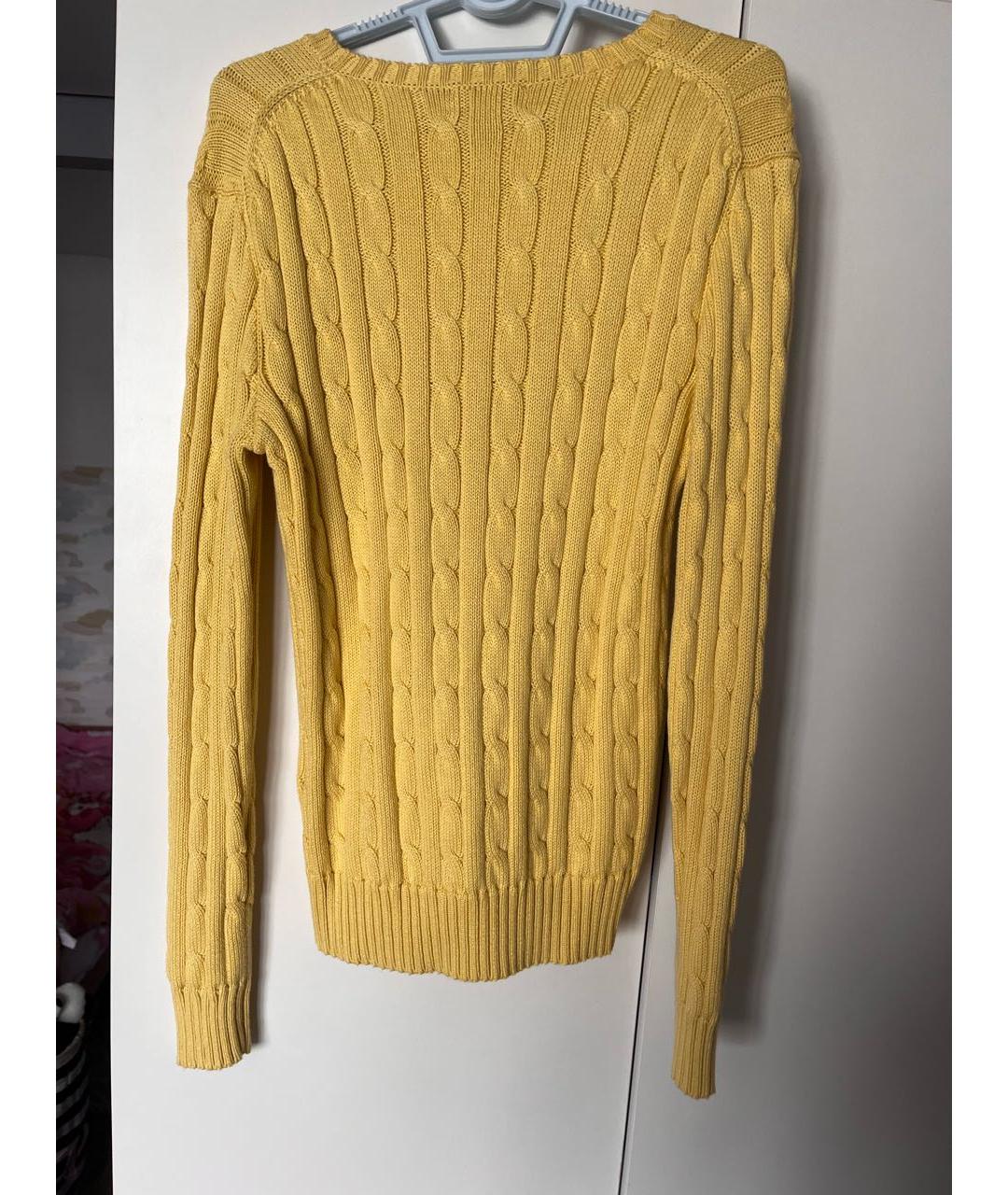 POLO RALPH LAUREN Желтый хлопковый джемпер / свитер, фото 2