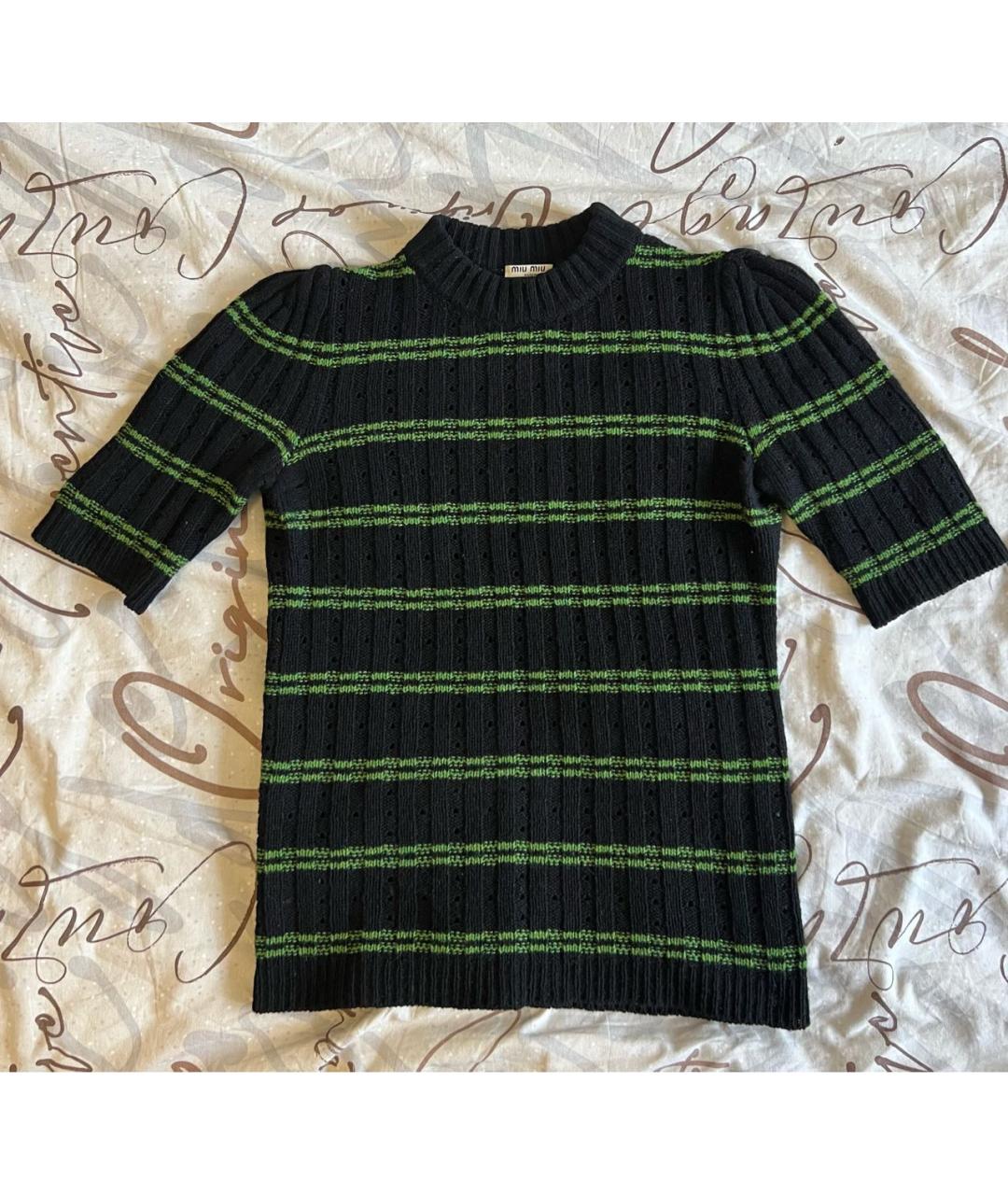 MIU MIU Черный шерстяной джемпер / свитер, фото 7