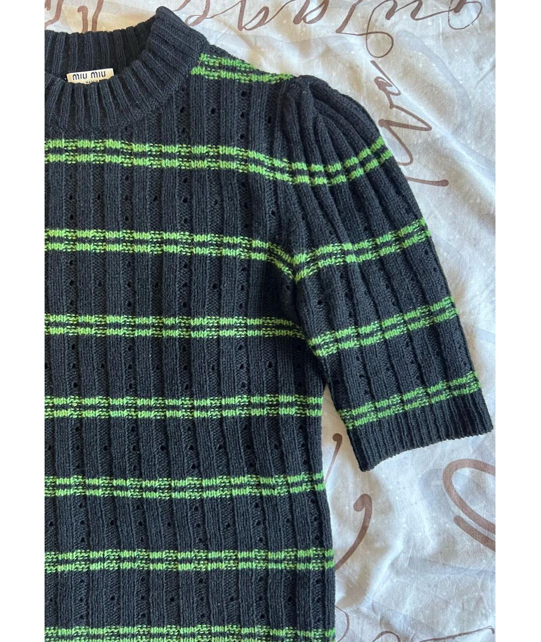 MIU MIU Черный шерстяной джемпер / свитер, фото 3