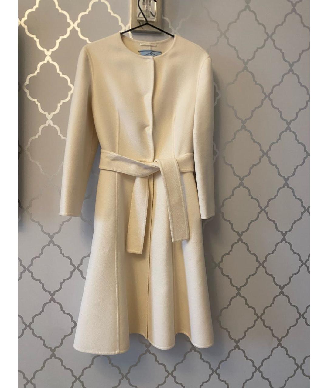 PRADA Белое кашемировое пальто, фото 6
