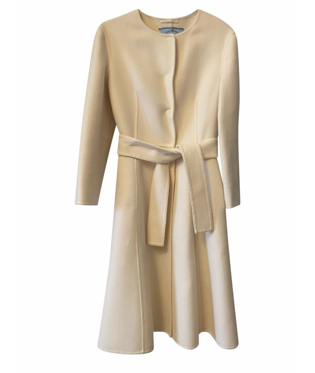 PRADA Белое кашемировое пальто, фото 1
