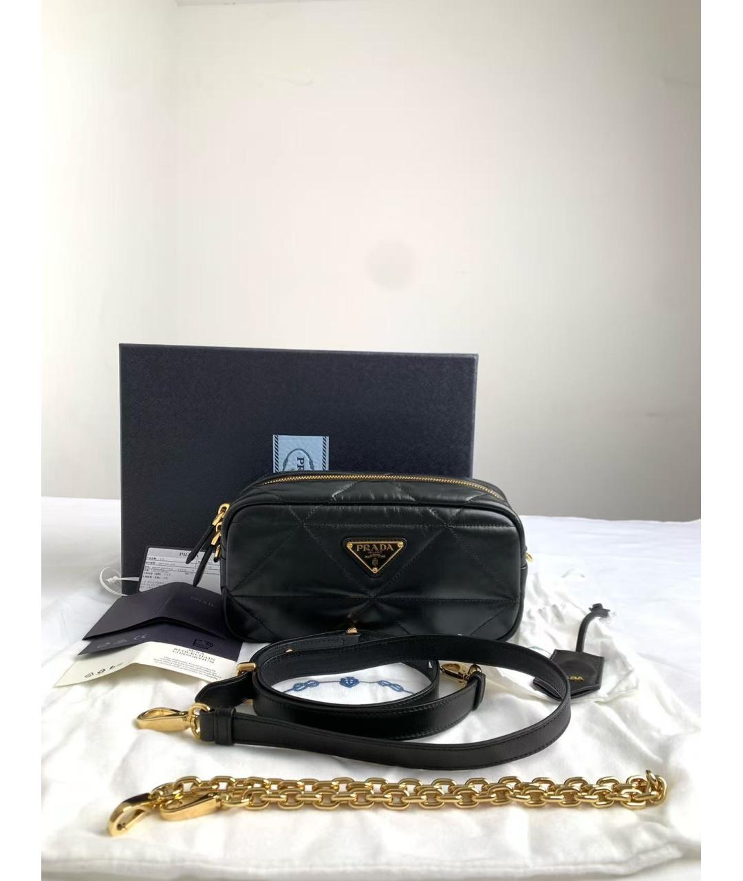 PRADA Черная кожаная сумка через плечо, фото 2