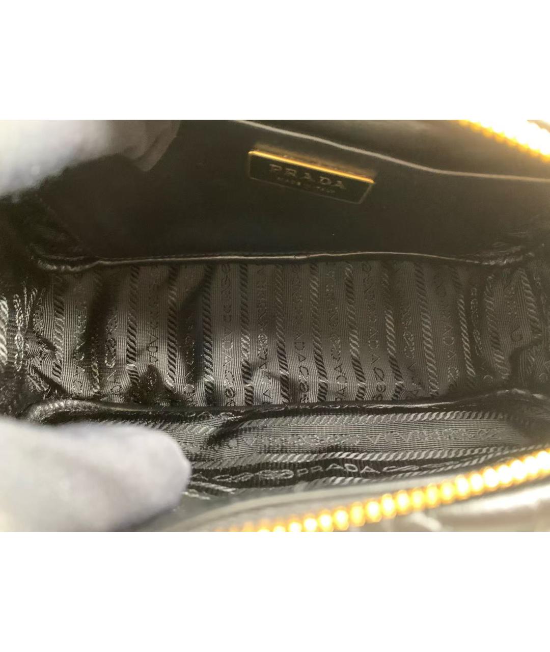 PRADA Черная кожаная сумка через плечо, фото 5