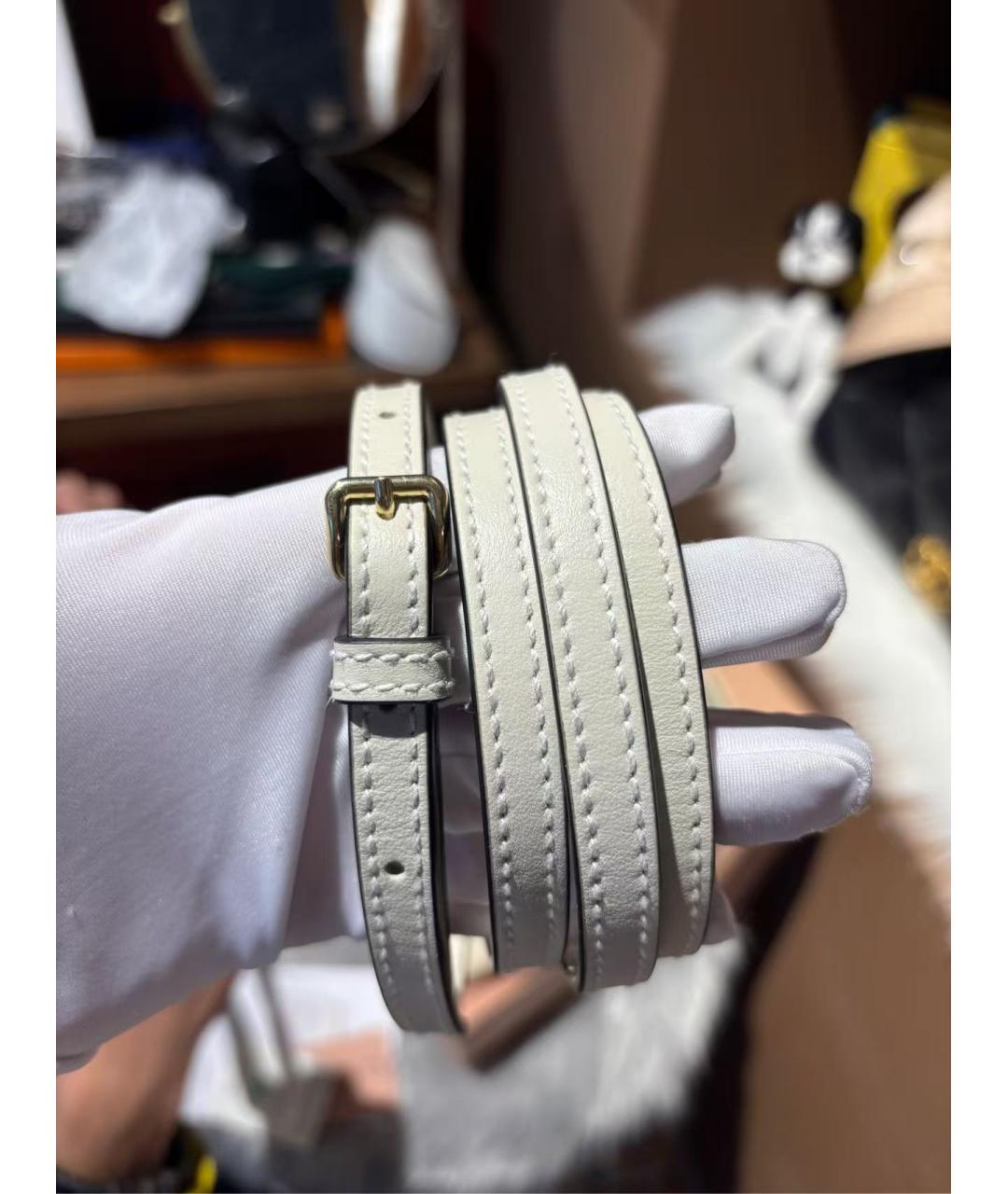 MIU MIU Белая кожаная сумка через плечо, фото 7