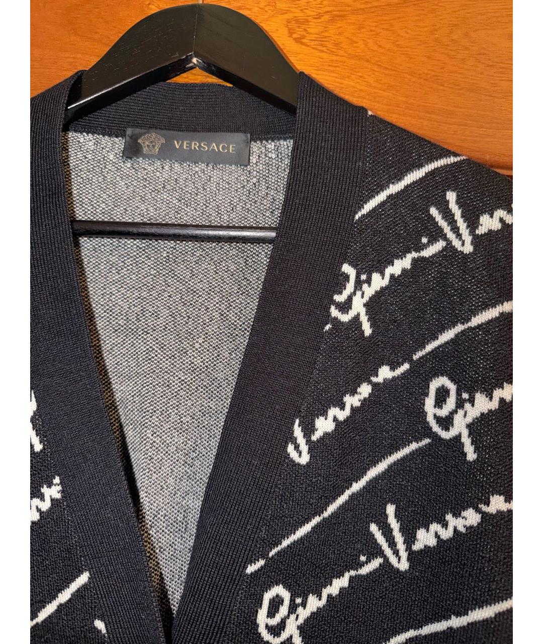 VERSACE Черный шерстяной кардиган, фото 3