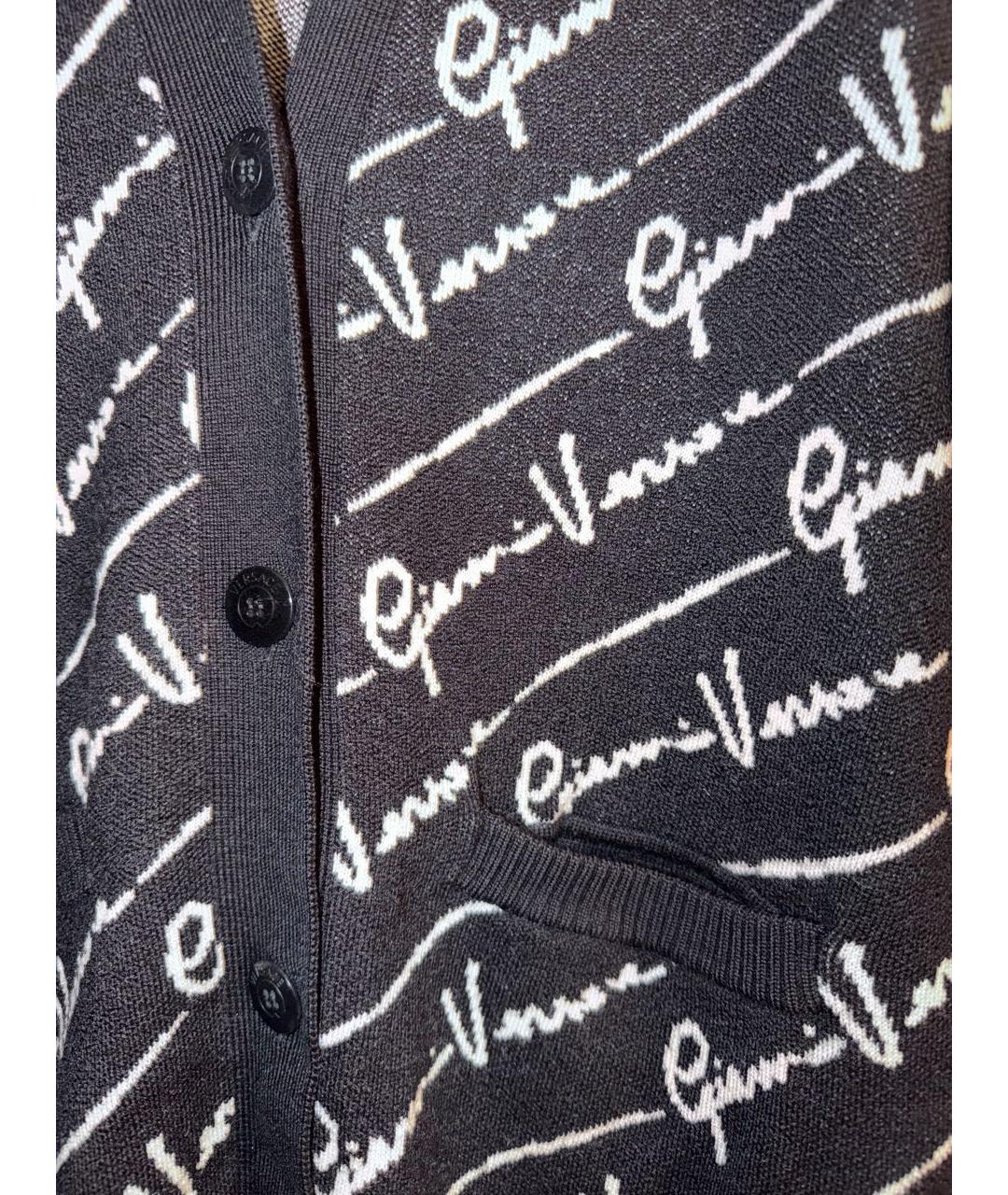 VERSACE Черный шерстяной кардиган, фото 4
