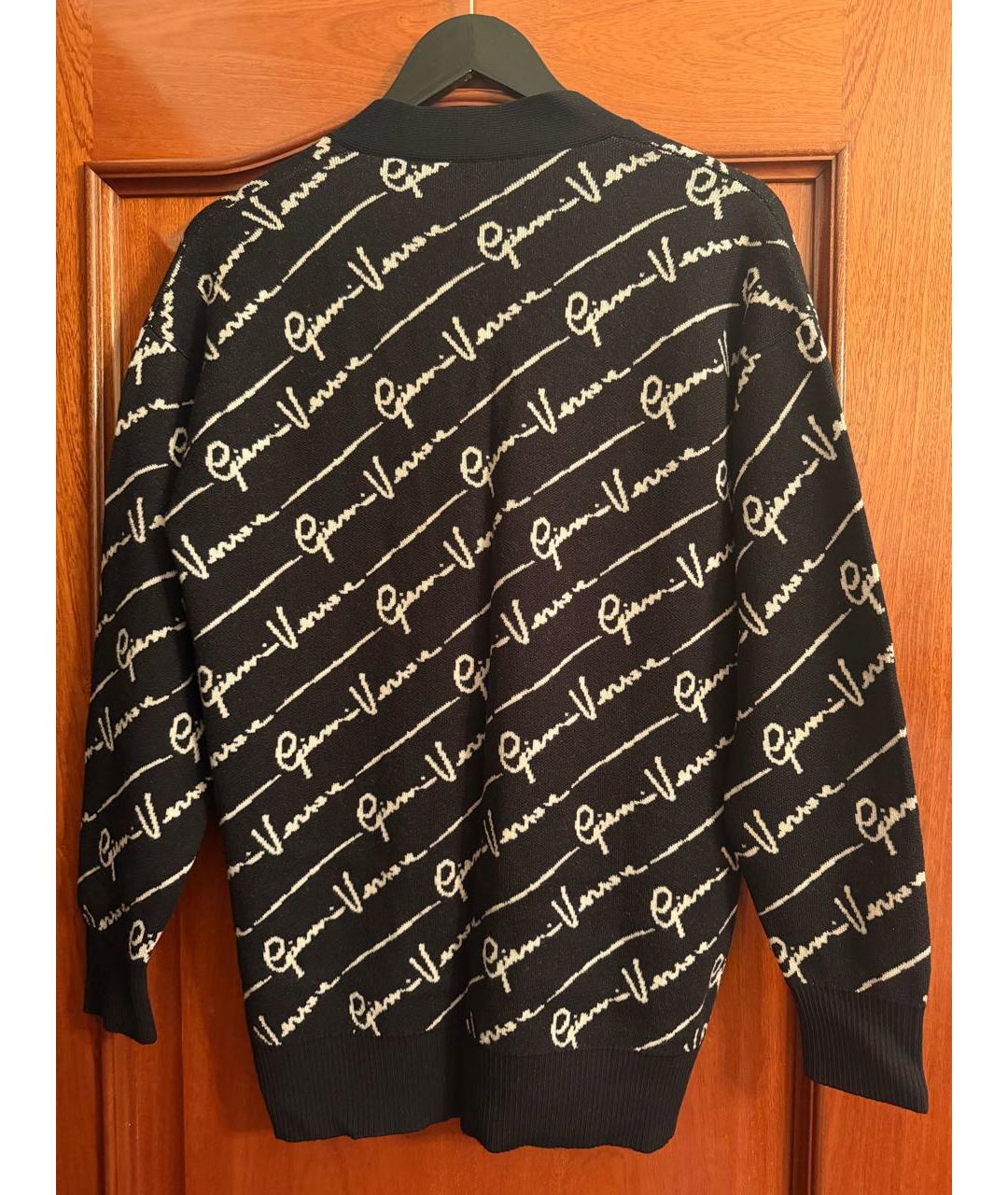 VERSACE Черный шерстяной кардиган, фото 2