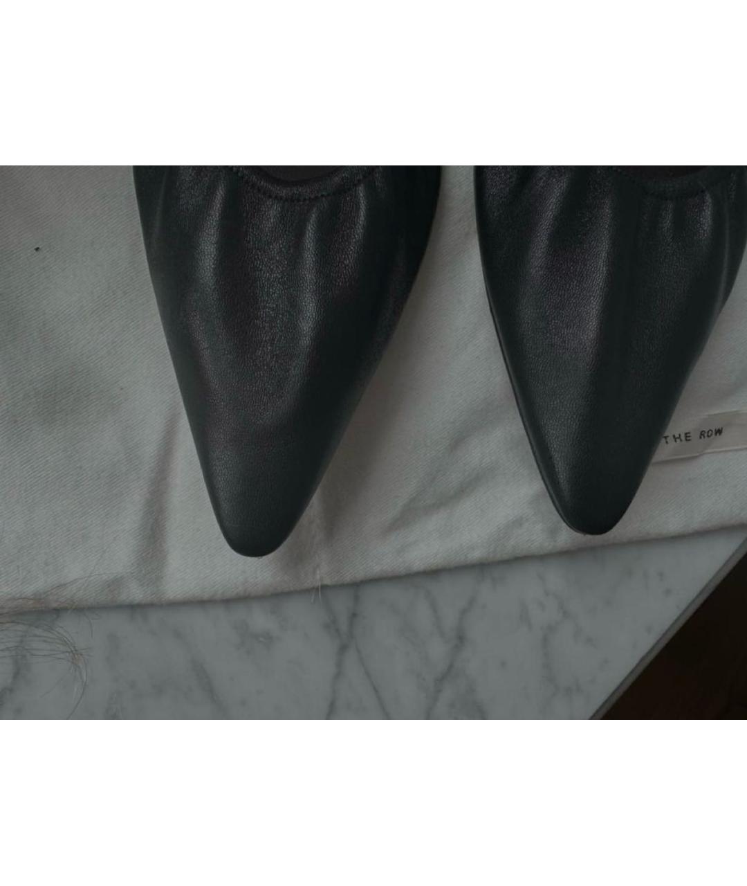 THE ROW Черные кожаные туфли, фото 5