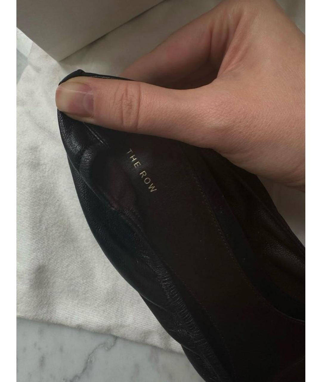 THE ROW Черные кожаные туфли, фото 4