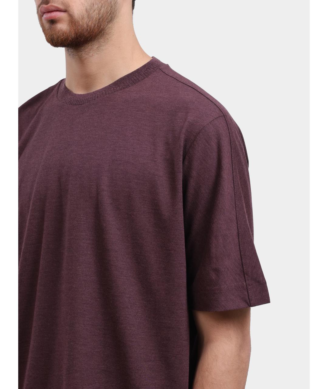 HUGO BOSS Бордовая хлопковая футболка, фото 4