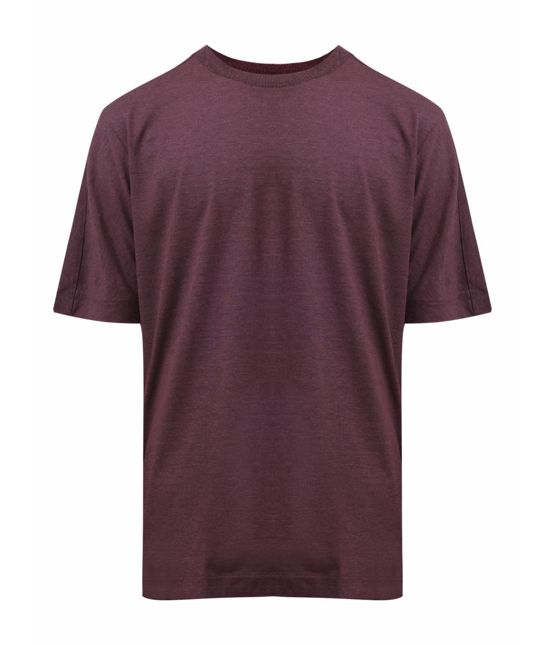 HUGO BOSS Бордовая хлопковая футболка, фото 1