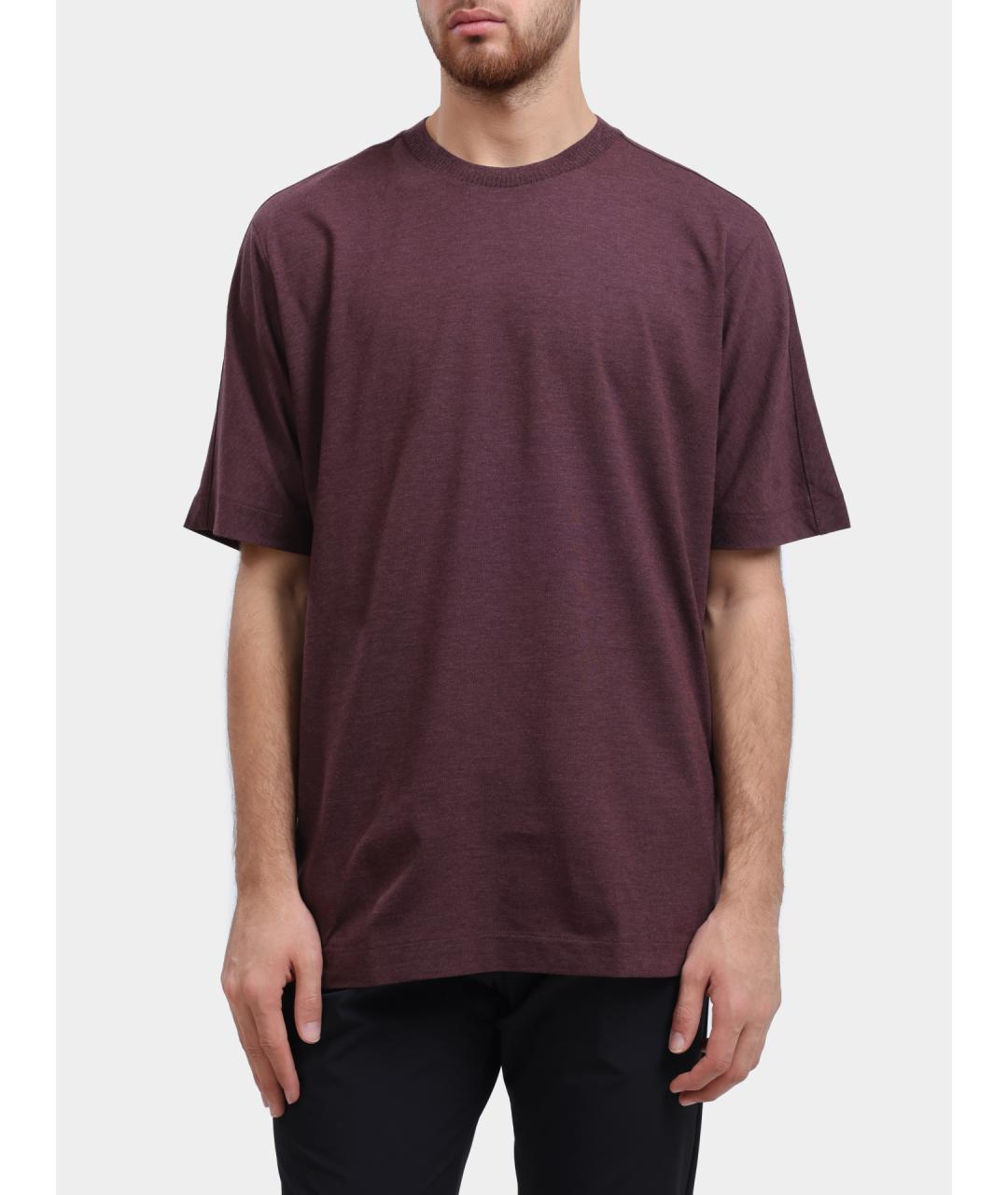 HUGO BOSS Бордовая хлопковая футболка, фото 6