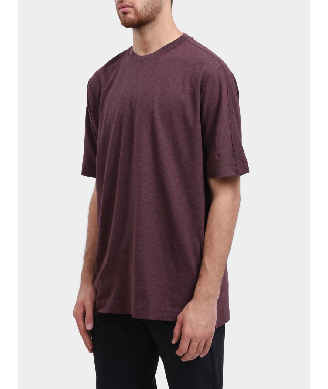 HUGO BOSS Бордовая хлопковая футболка, фото 3