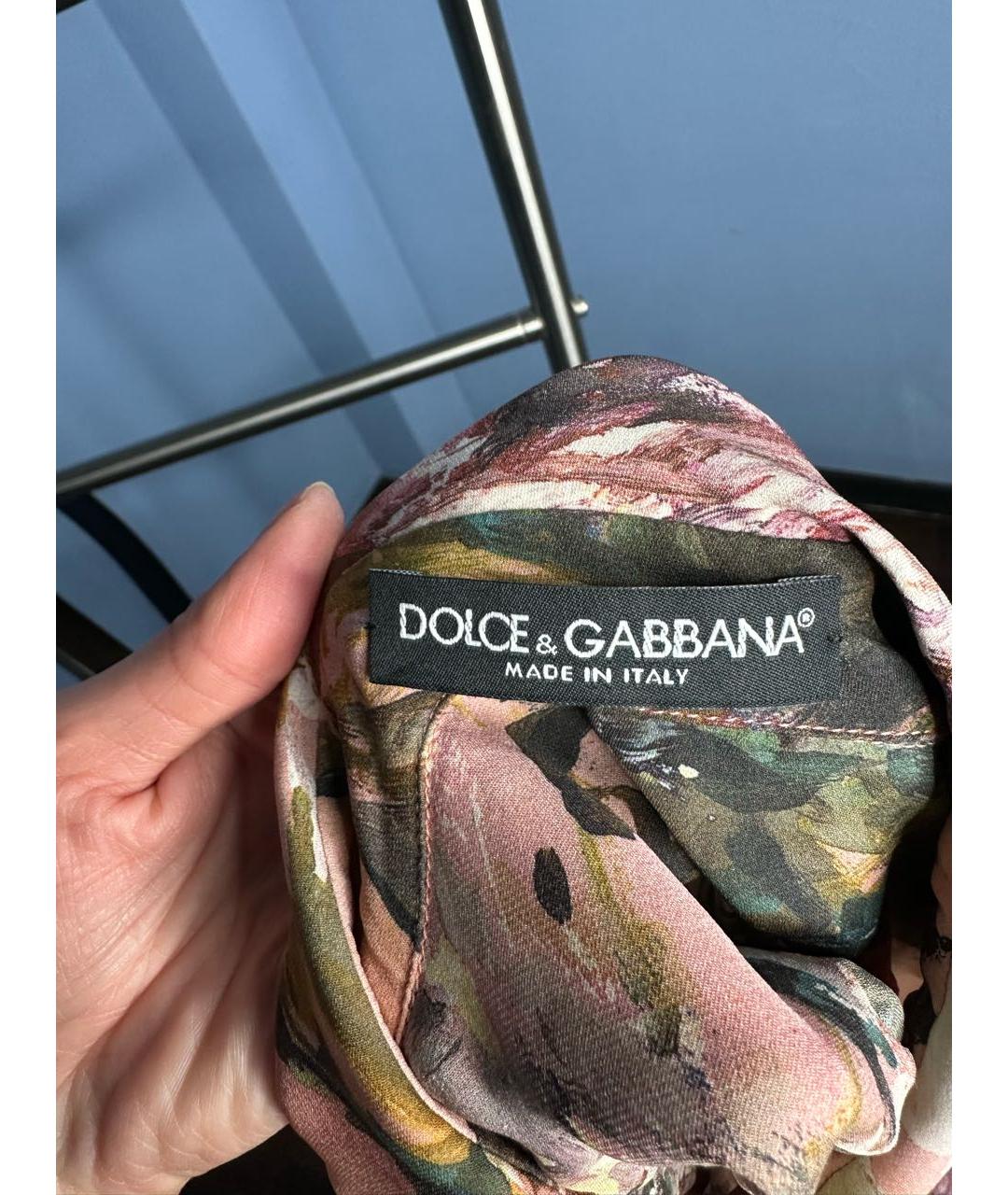 DOLCE&GABBANA Мульти шелковая блузы, фото 5