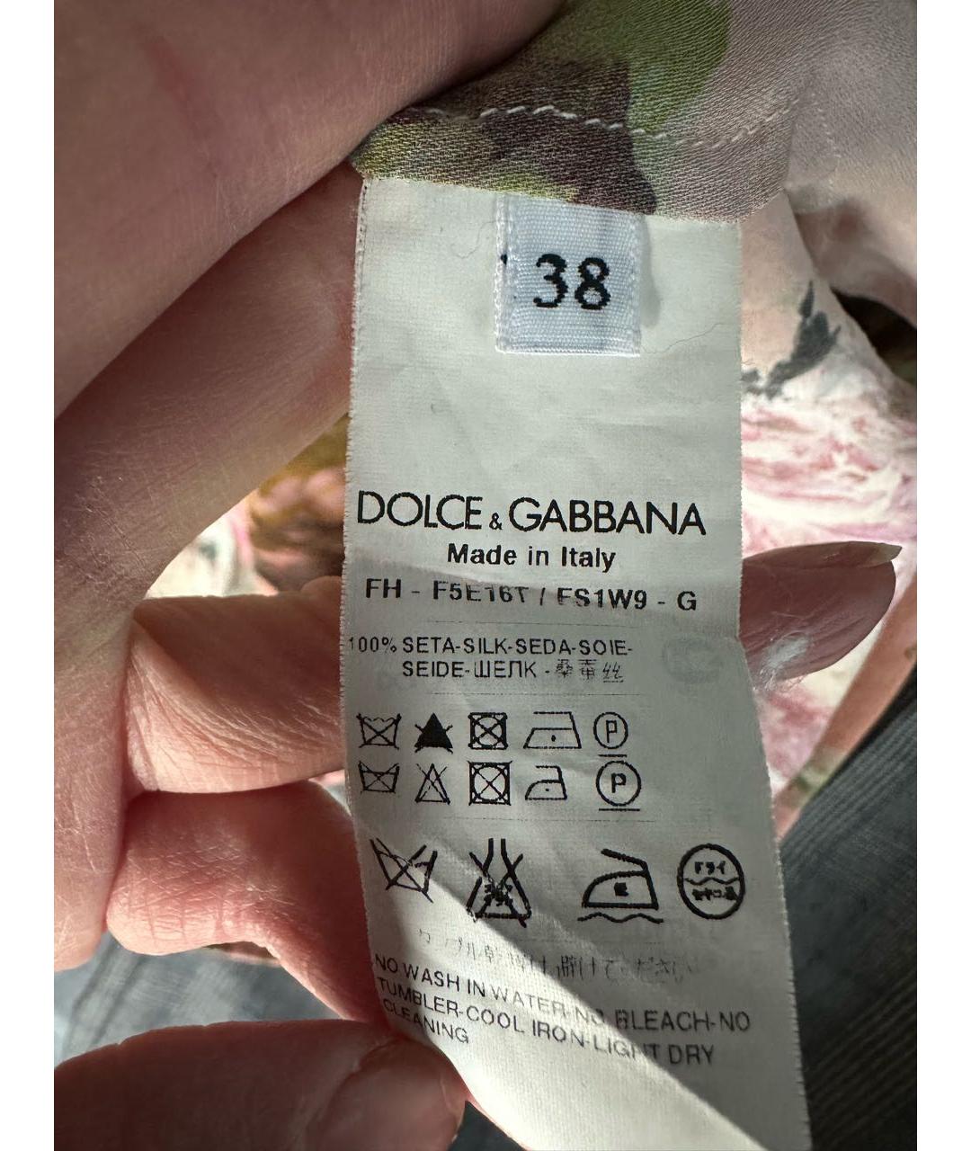 DOLCE&GABBANA Мульти шелковая блузы, фото 6