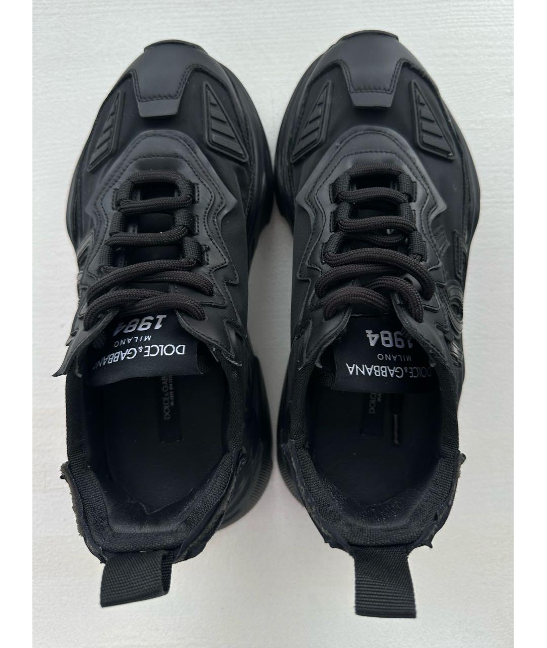 DOLCE&GABBANA Черные текстильные кроссовки, фото 3