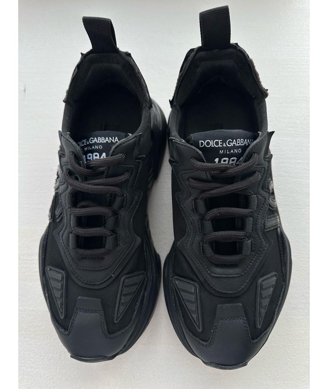 DOLCE&GABBANA Черные текстильные кроссовки, фото 2