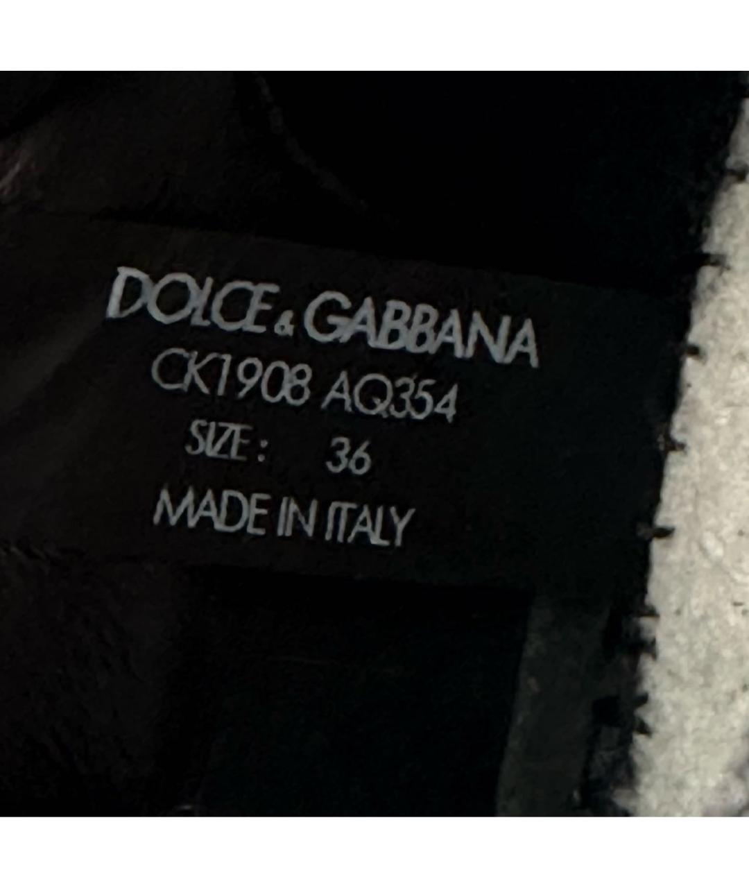 DOLCE&GABBANA Черные текстильные кроссовки, фото 5