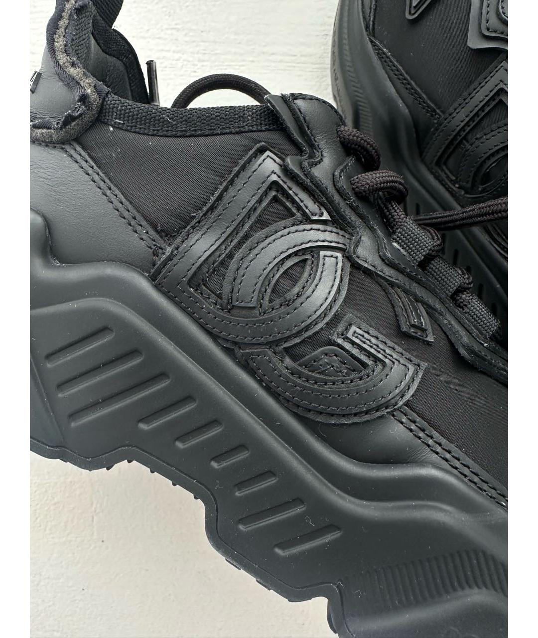 DOLCE&GABBANA Черные текстильные кроссовки, фото 6