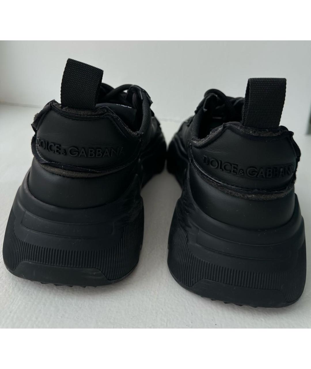 DOLCE&GABBANA Черные текстильные кроссовки, фото 4