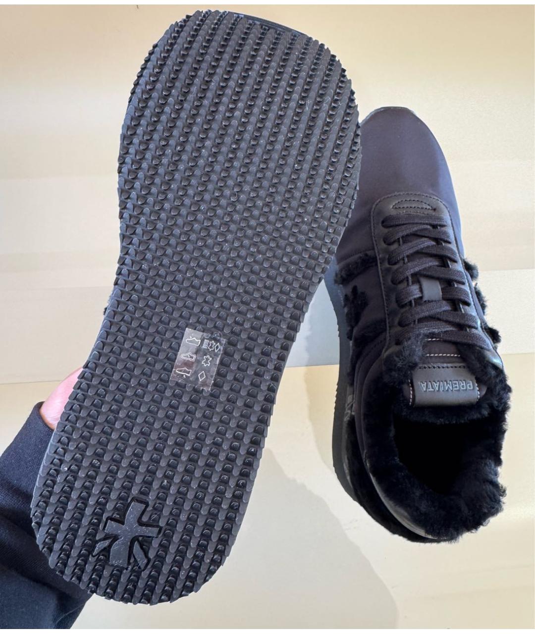 PREMIATA Черные текстильные кроссовки, фото 8