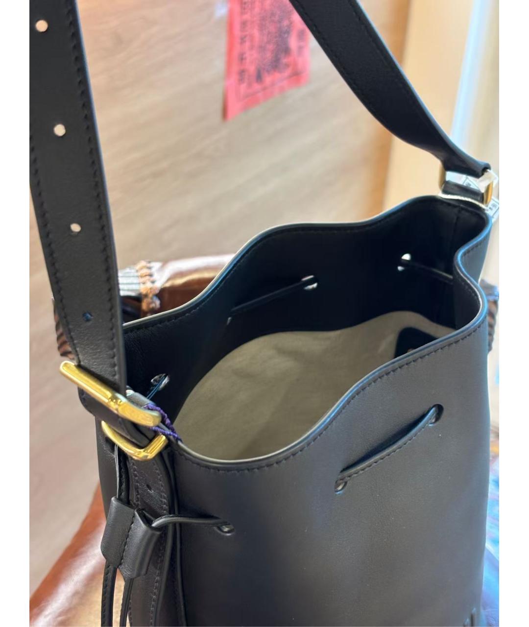 MIU MIU Черная кожаная сумка через плечо, фото 5