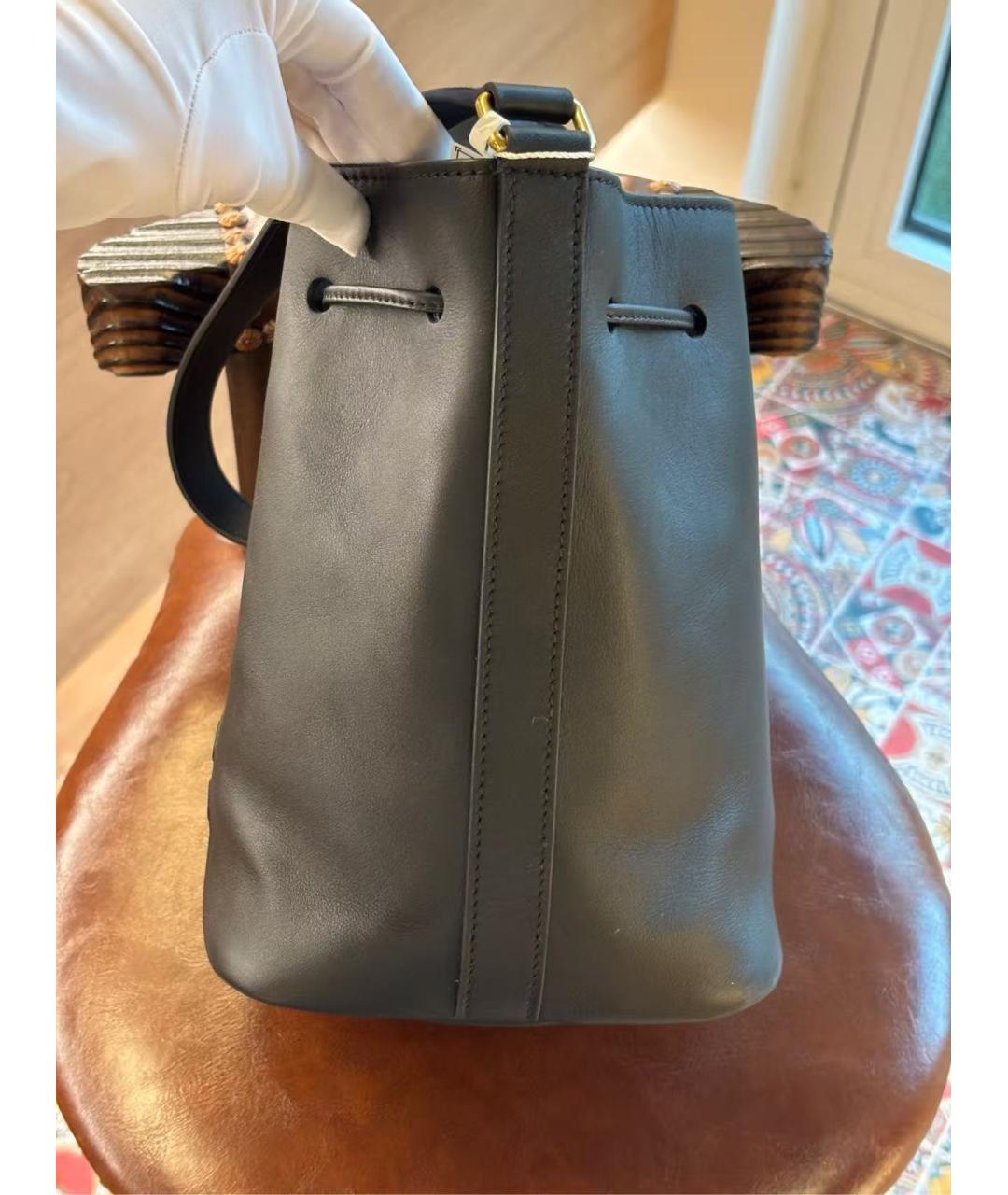 MIU MIU Черная кожаная сумка через плечо, фото 4