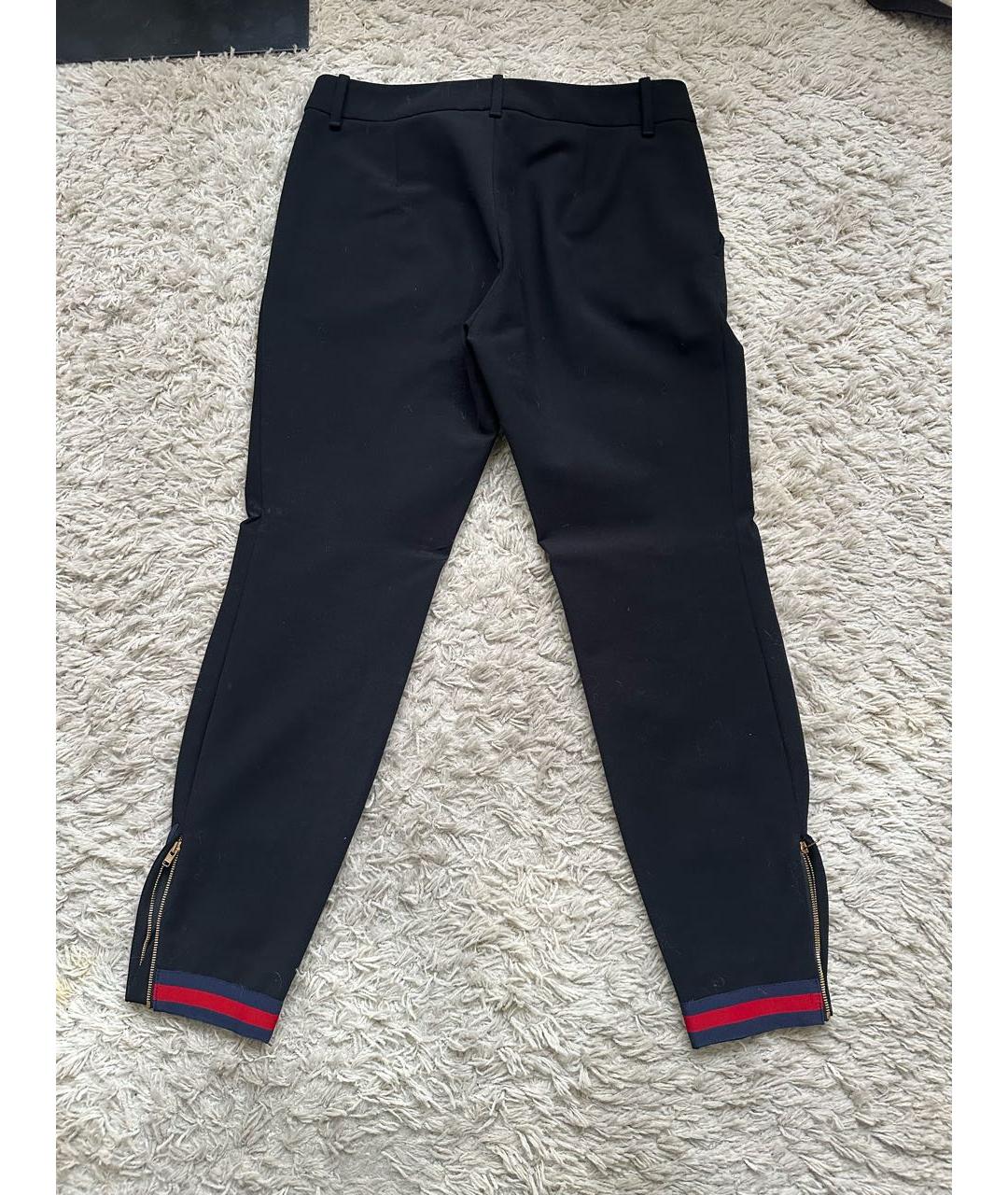 GUCCI Черные полиамидовые брюки узкие, фото 2