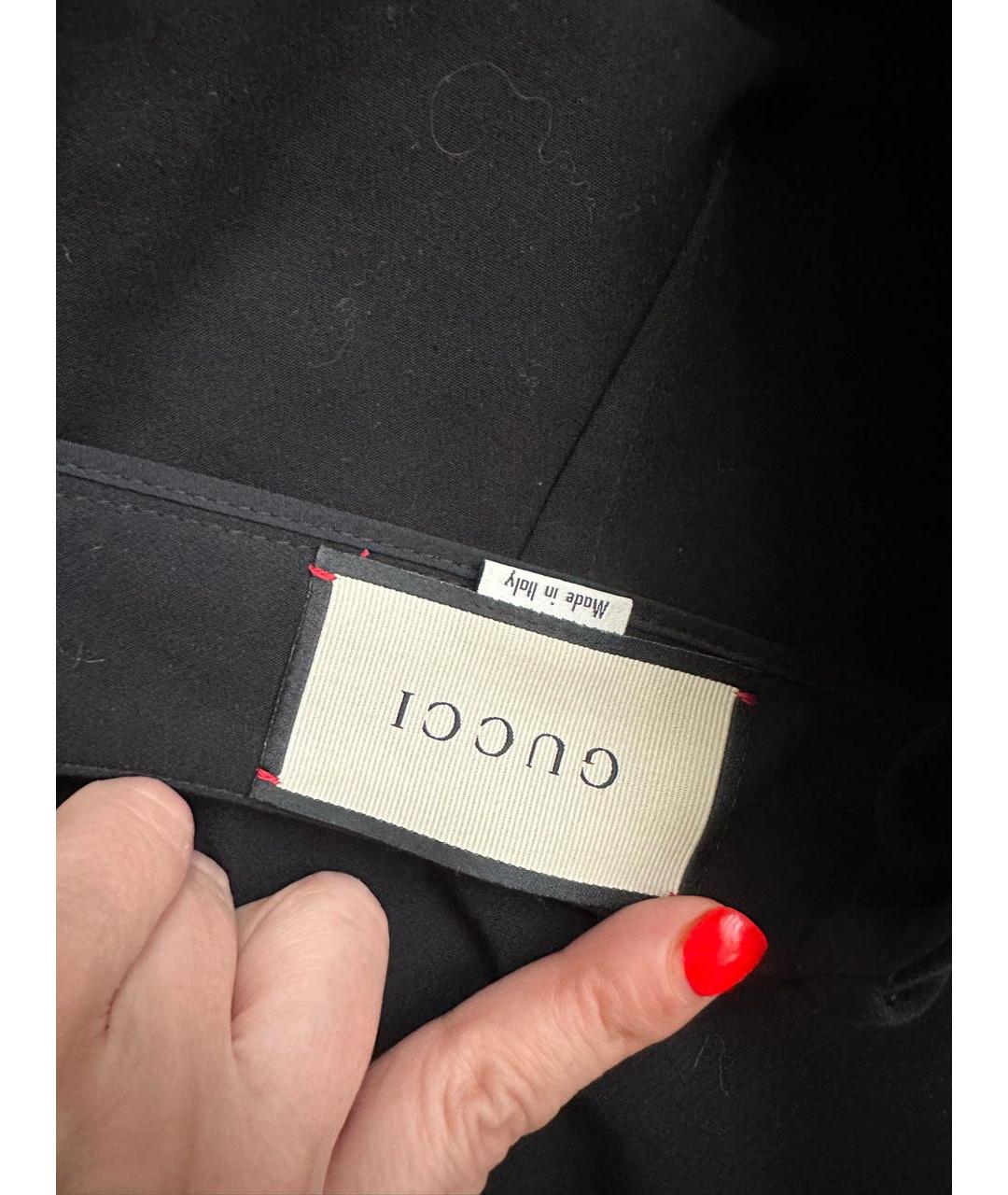 GUCCI Черные полиамидовые брюки узкие, фото 3