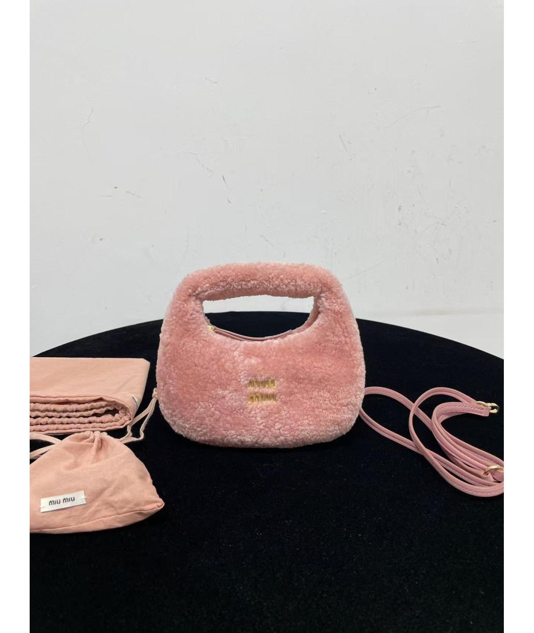 MIU MIU Розовая сумка через плечо, фото 2