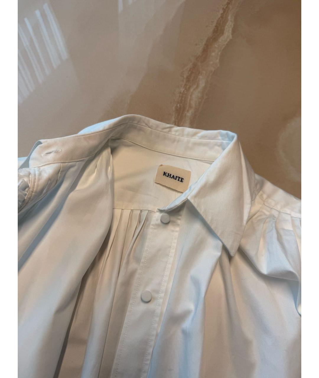 KHAITE Белая хлопковая рубашка, фото 5