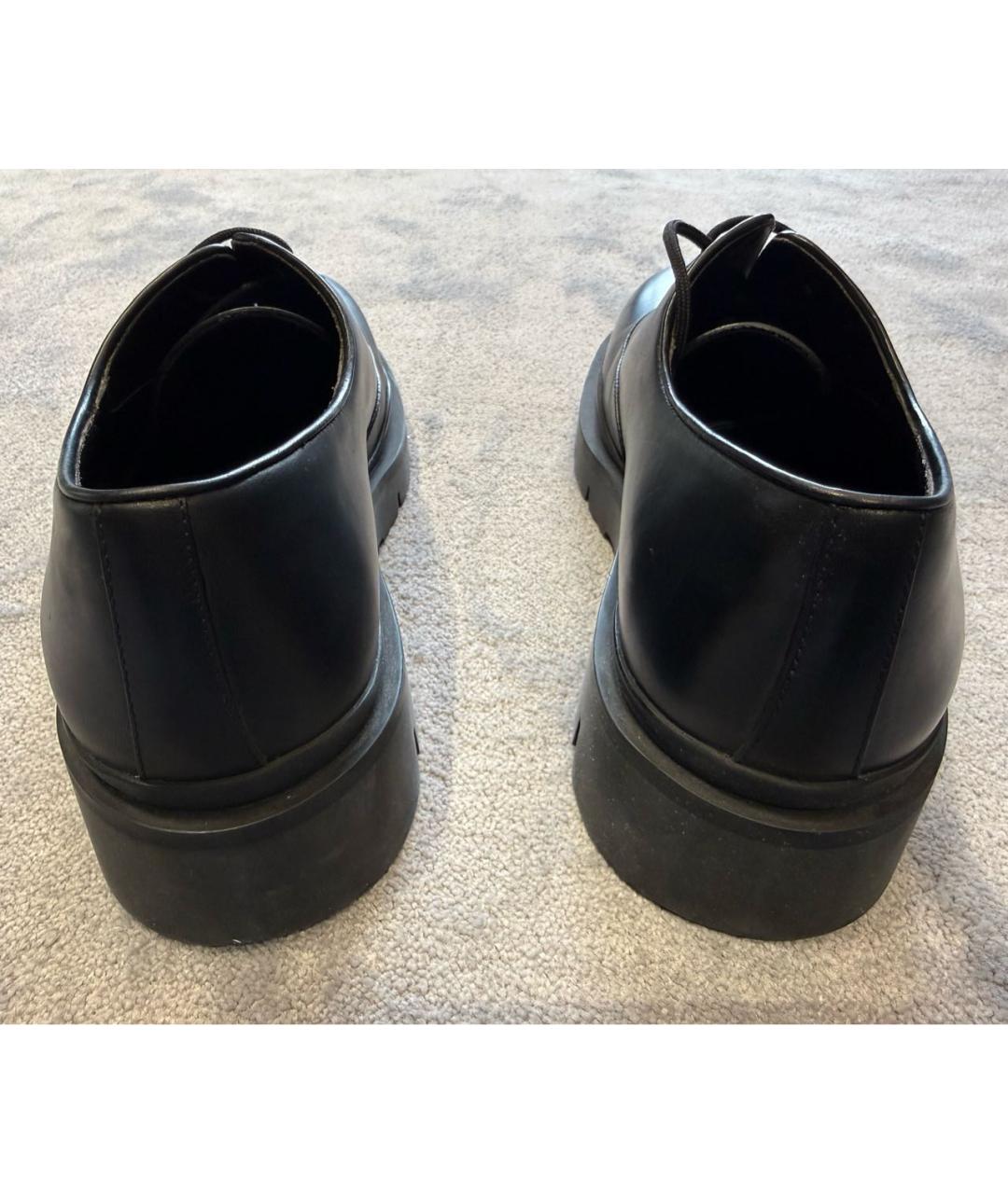 BOTTEGA VENETA Черные кожаные низкие ботинки, фото 4