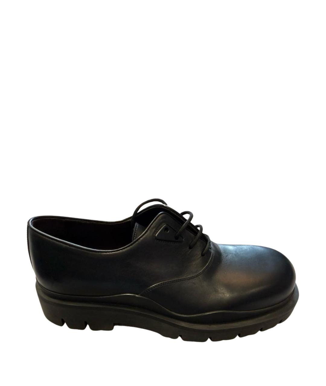 BOTTEGA VENETA Черные кожаные низкие ботинки, фото 1