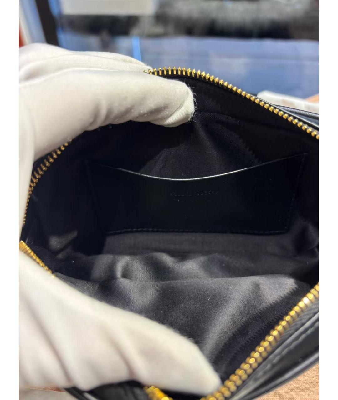 MIU MIU Черная кожаная поясная сумка, фото 5