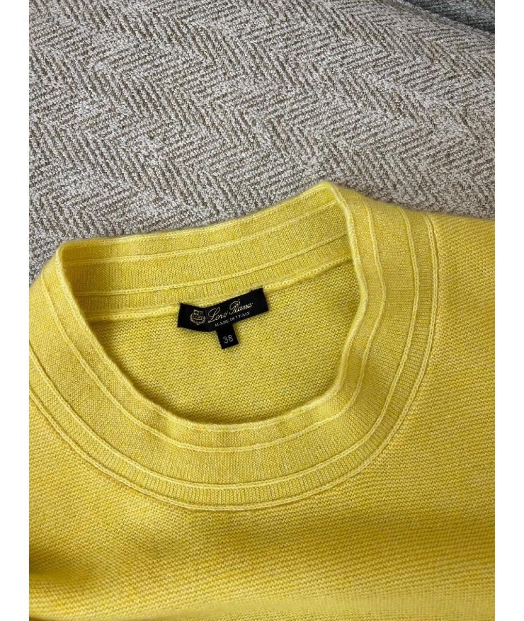 LORO PIANA Желтый джемпер / свитер, фото 6